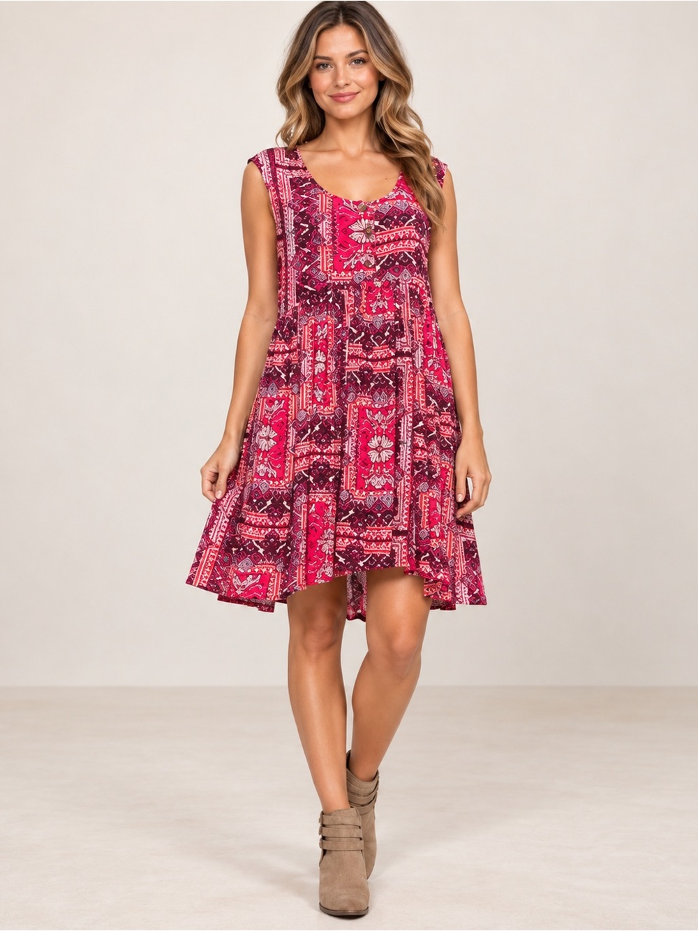 Free People "Take Me to Thailand" Babydoll Dress | Large